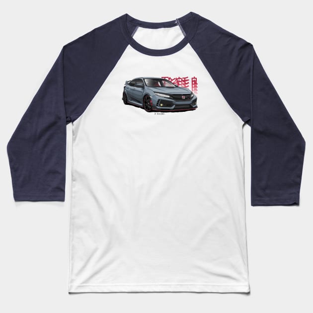 Civic Type R Baseball T-Shirt by LpDesigns_